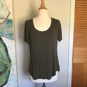 Luxe olive t shirt